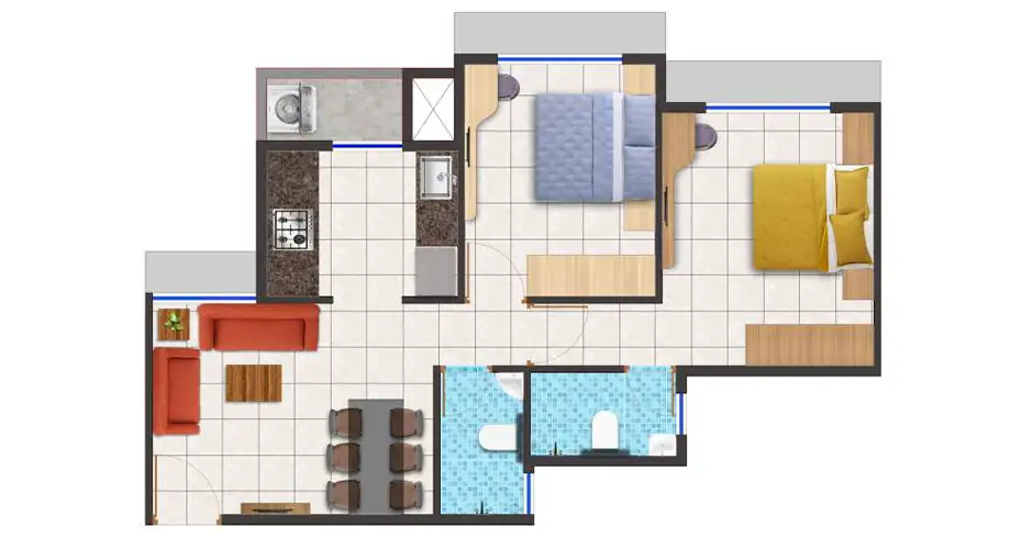 Arihant Project Kalyan 2 BHK Floor Plan