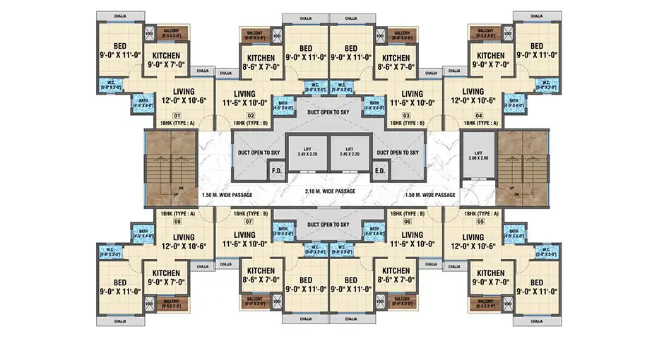 Arihant Project Kalyan 2 BHK Floor Plan