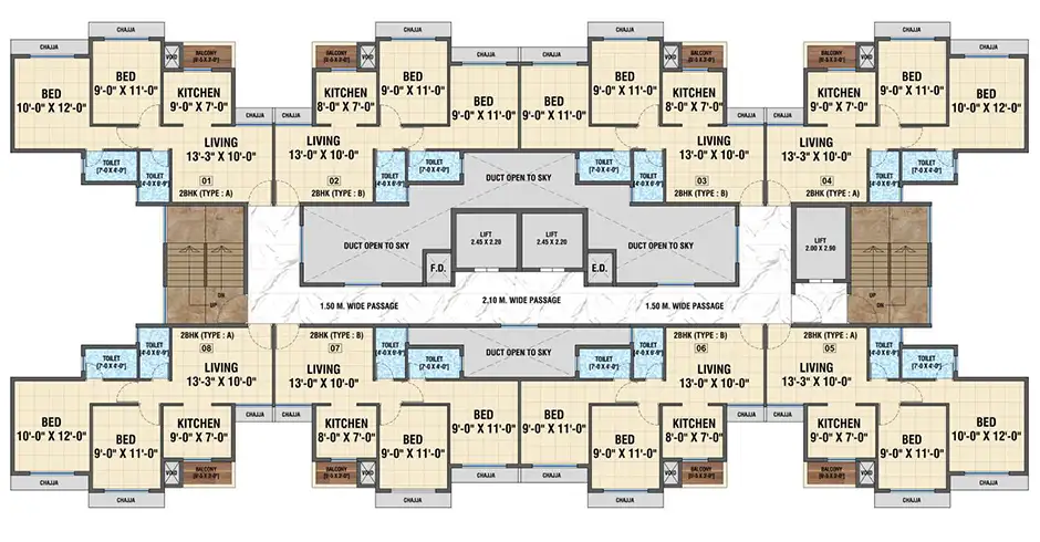 Arihant Project Kalyan 1 BHK Floor Plan